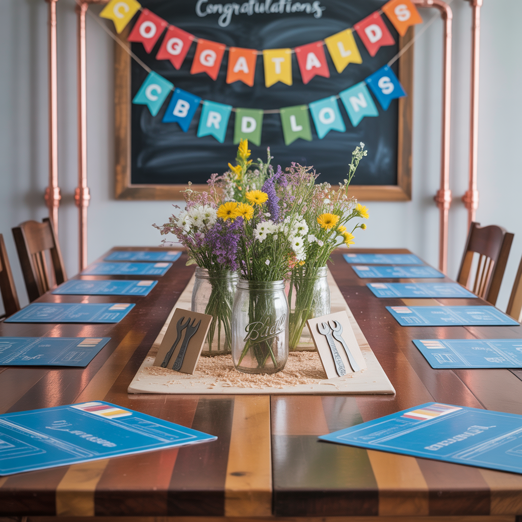high school signing day tablescape ideas