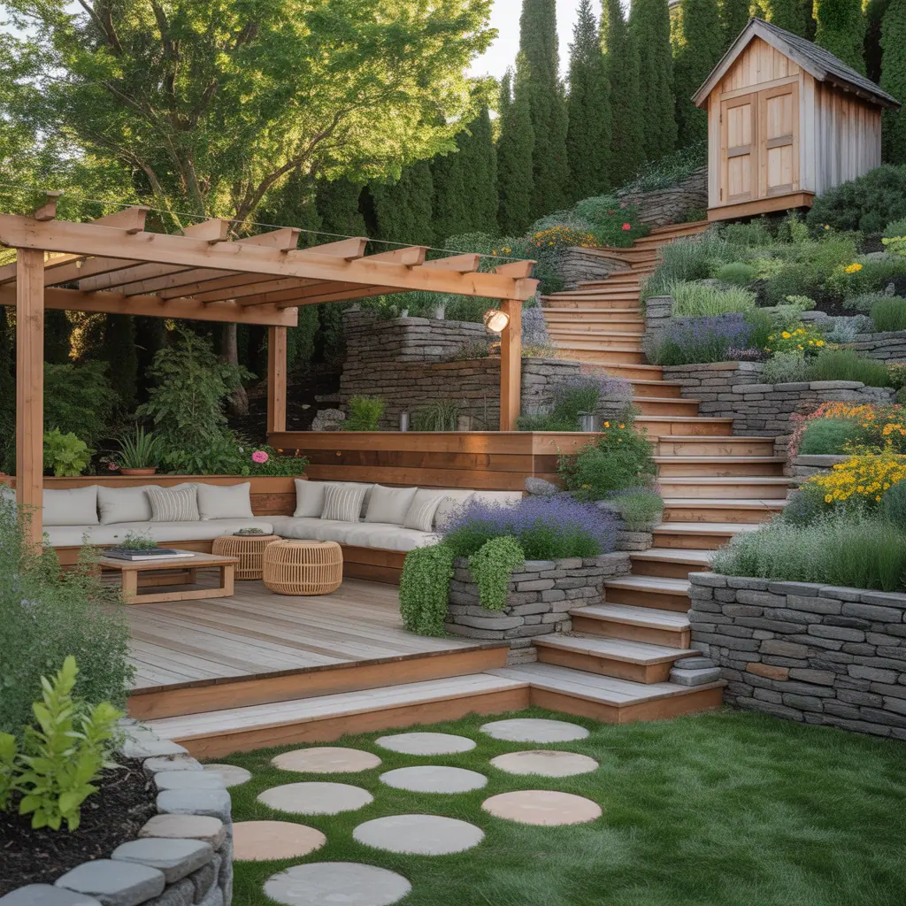 hill backyard ideas and plans
