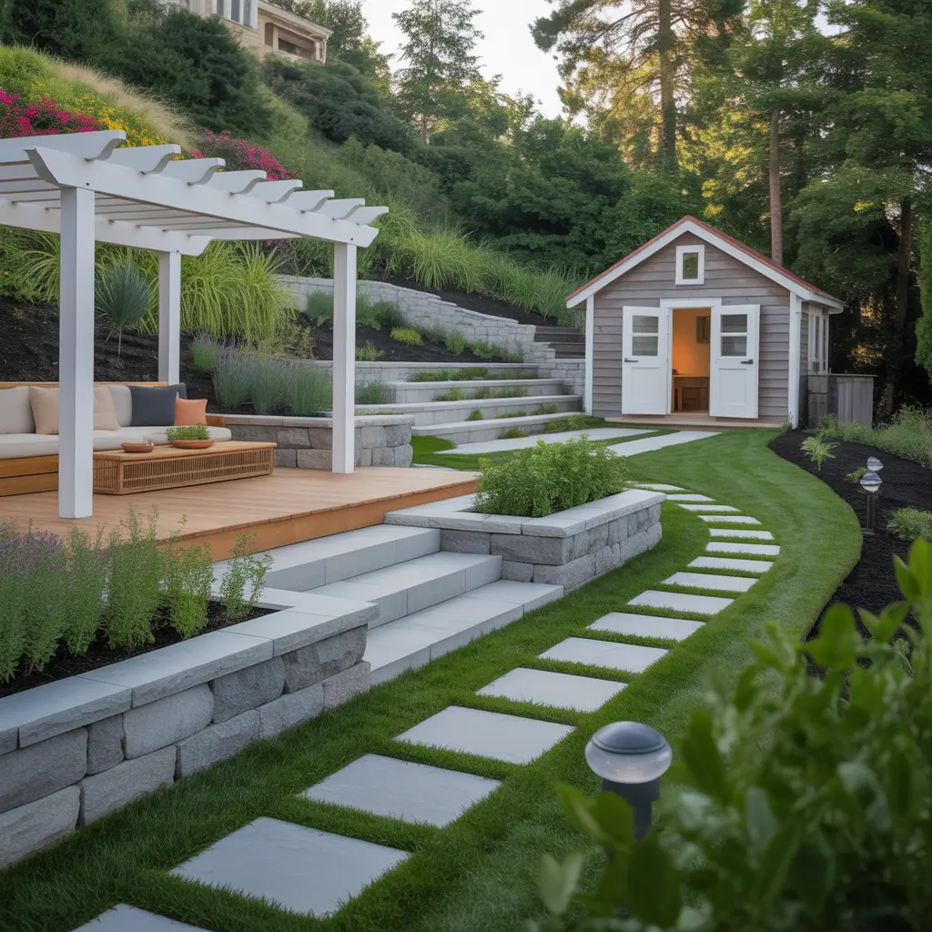 hill backyard ideas and plans