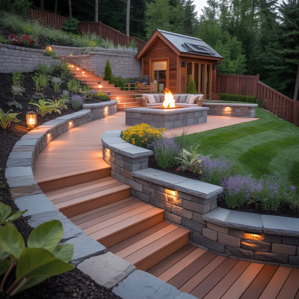 hill backyard ideas and plans