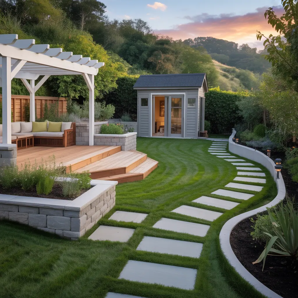 hill backyard ideas and plans