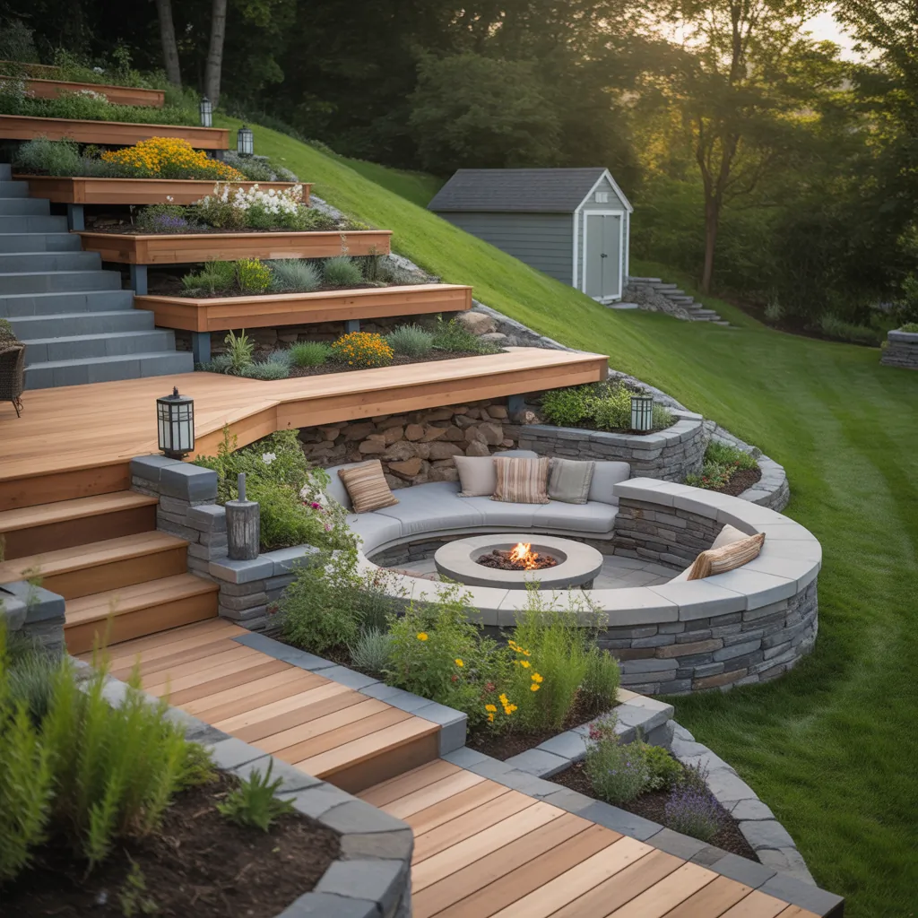 hill backyard ideas and plans