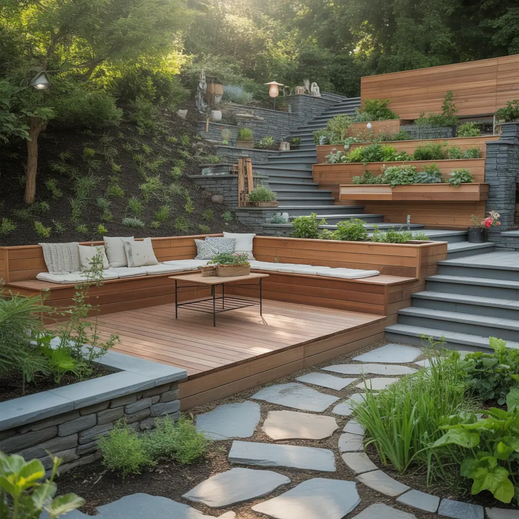 hill backyard ideas and plans