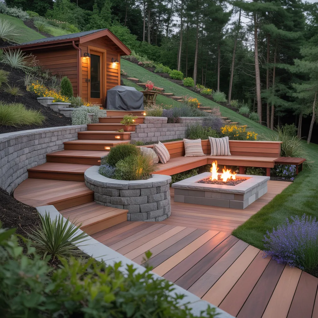 hill backyard ideas and plans