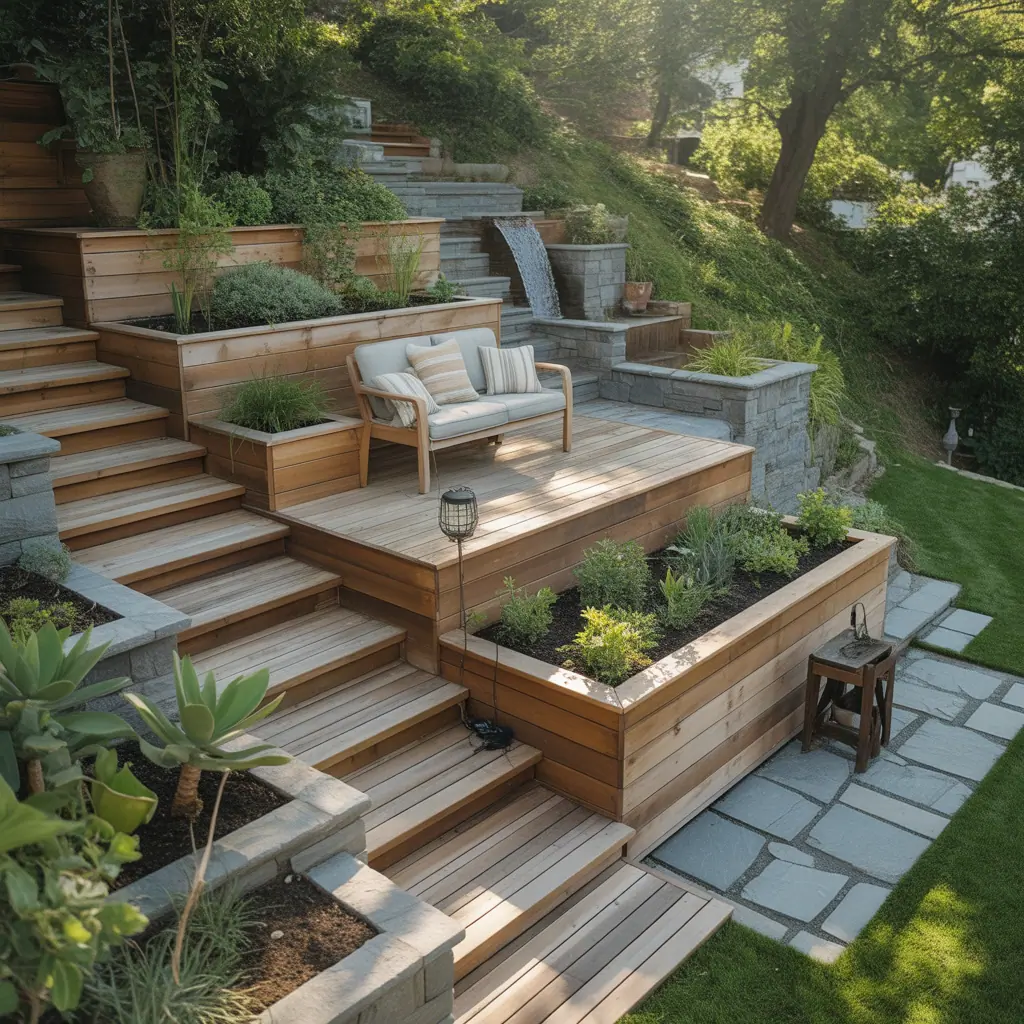 hill backyard ideas and plans