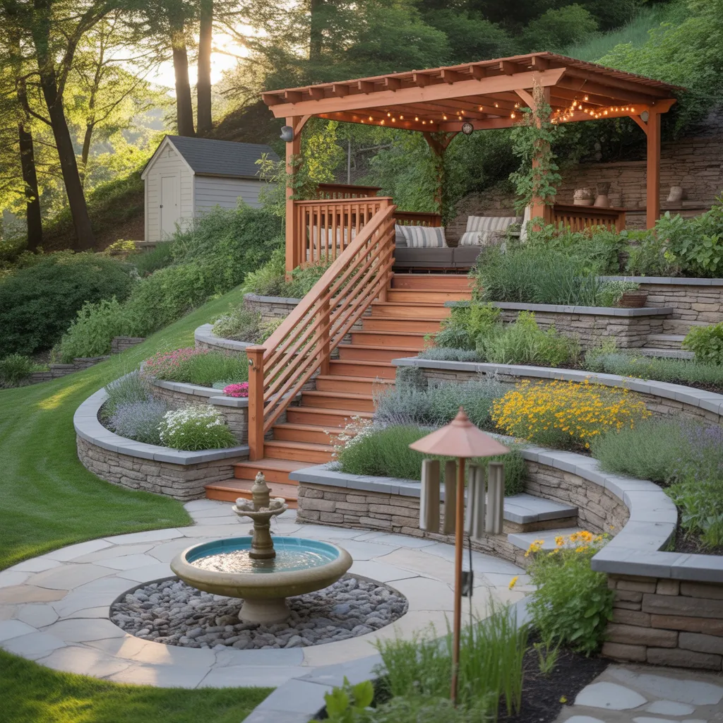 hill backyard ideas and plans