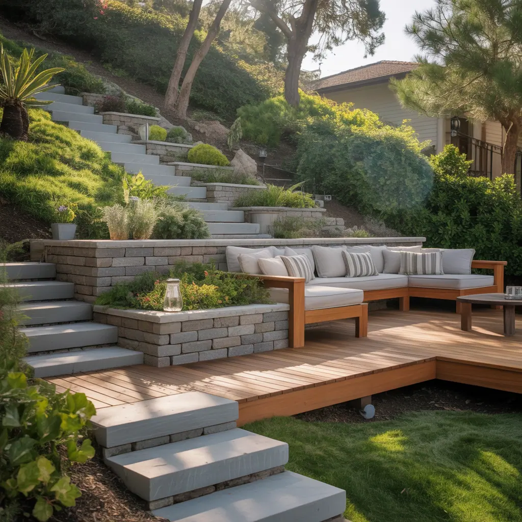 hill backyard ideas and plans