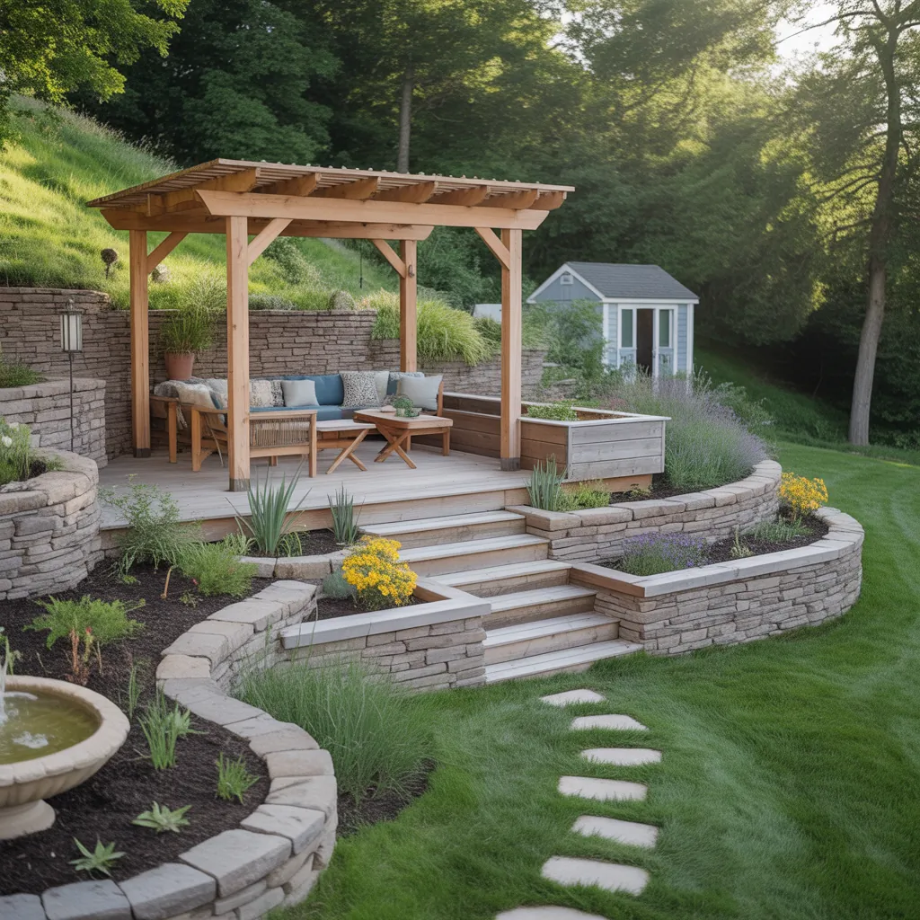 hill backyard ideas and plans
