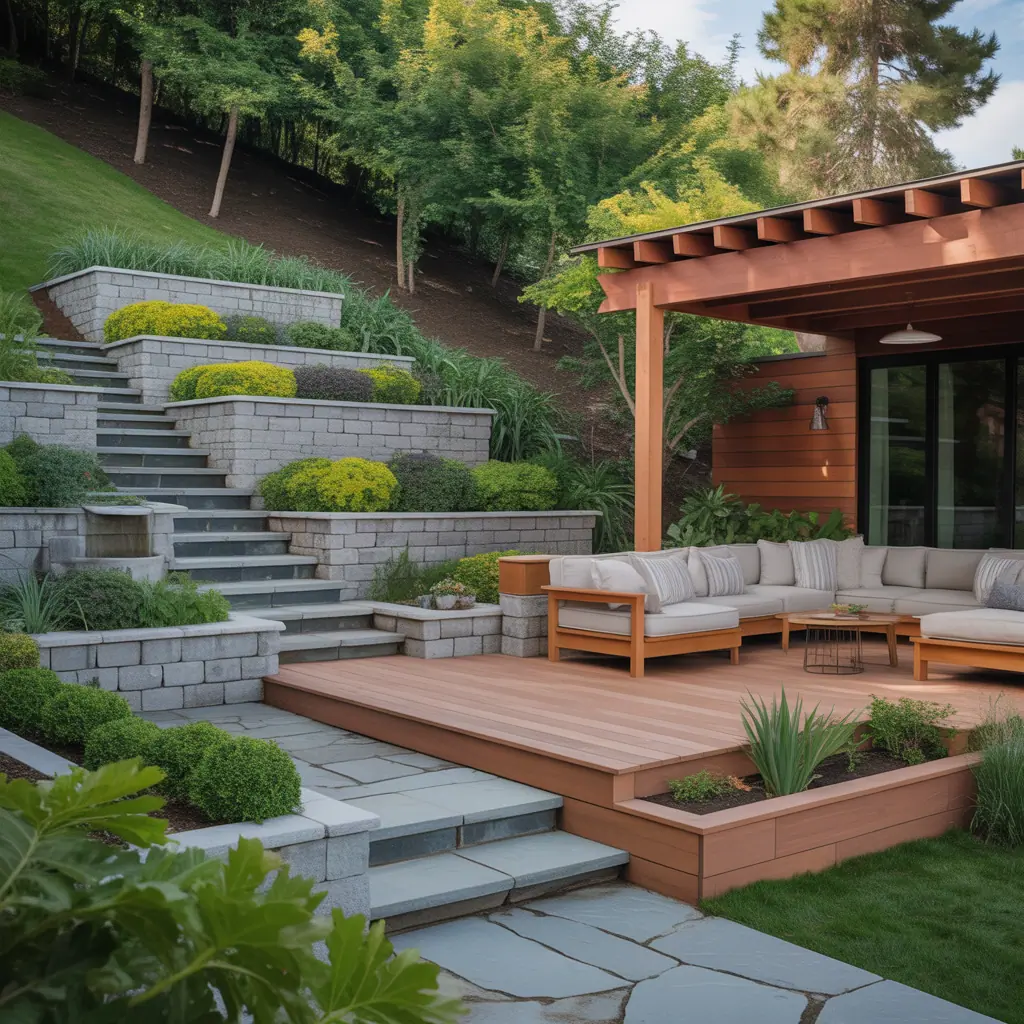hill backyard ideas and plans