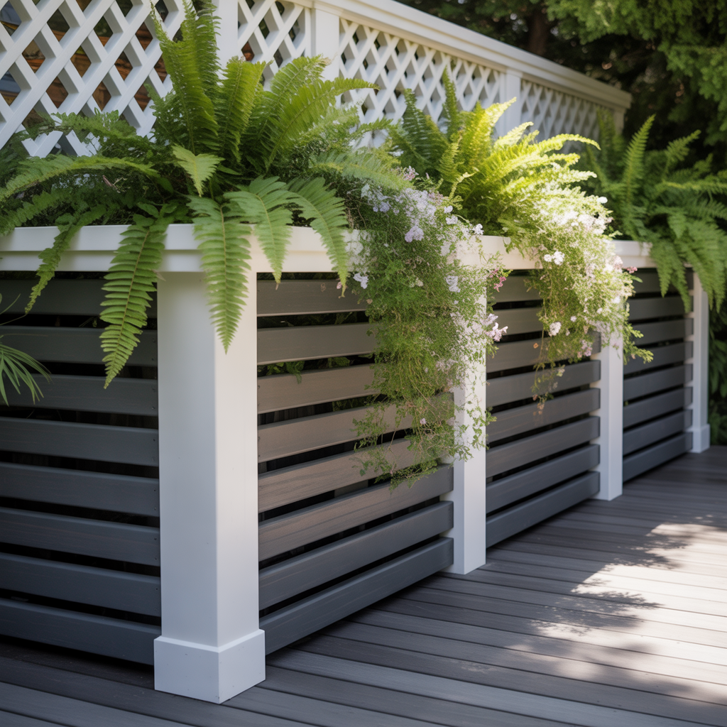 horizontal deck skirt ideas