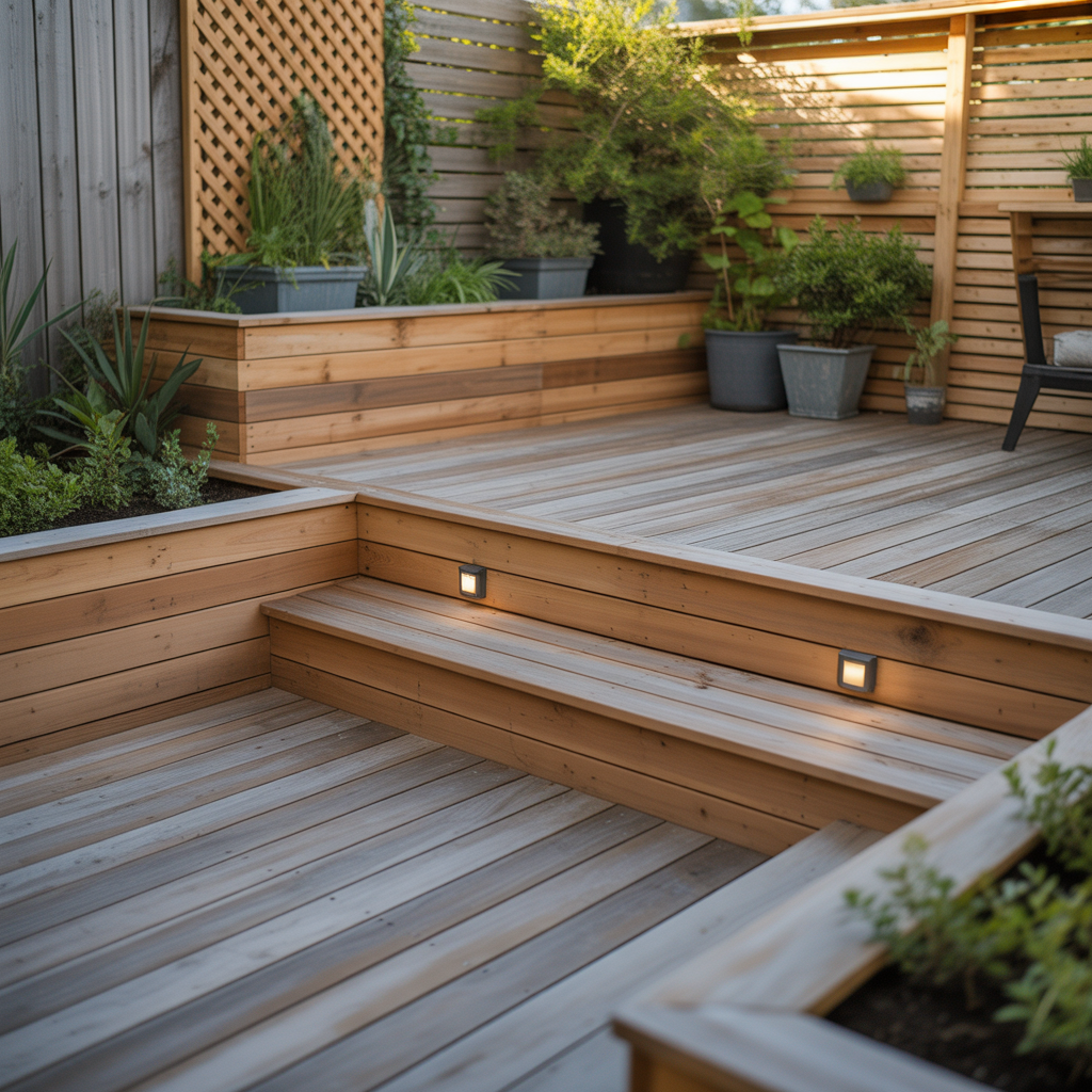 horizontal deck skirt ideas