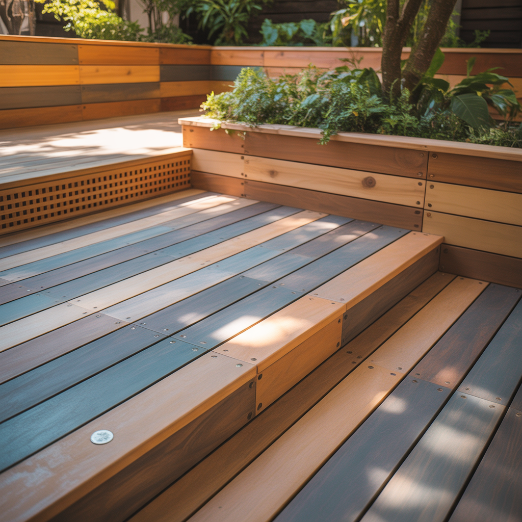 horizontal deck skirt ideas