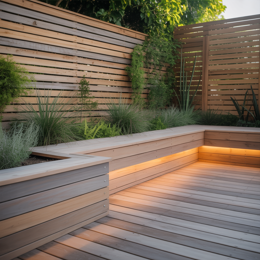 horizontal deck skirt ideas