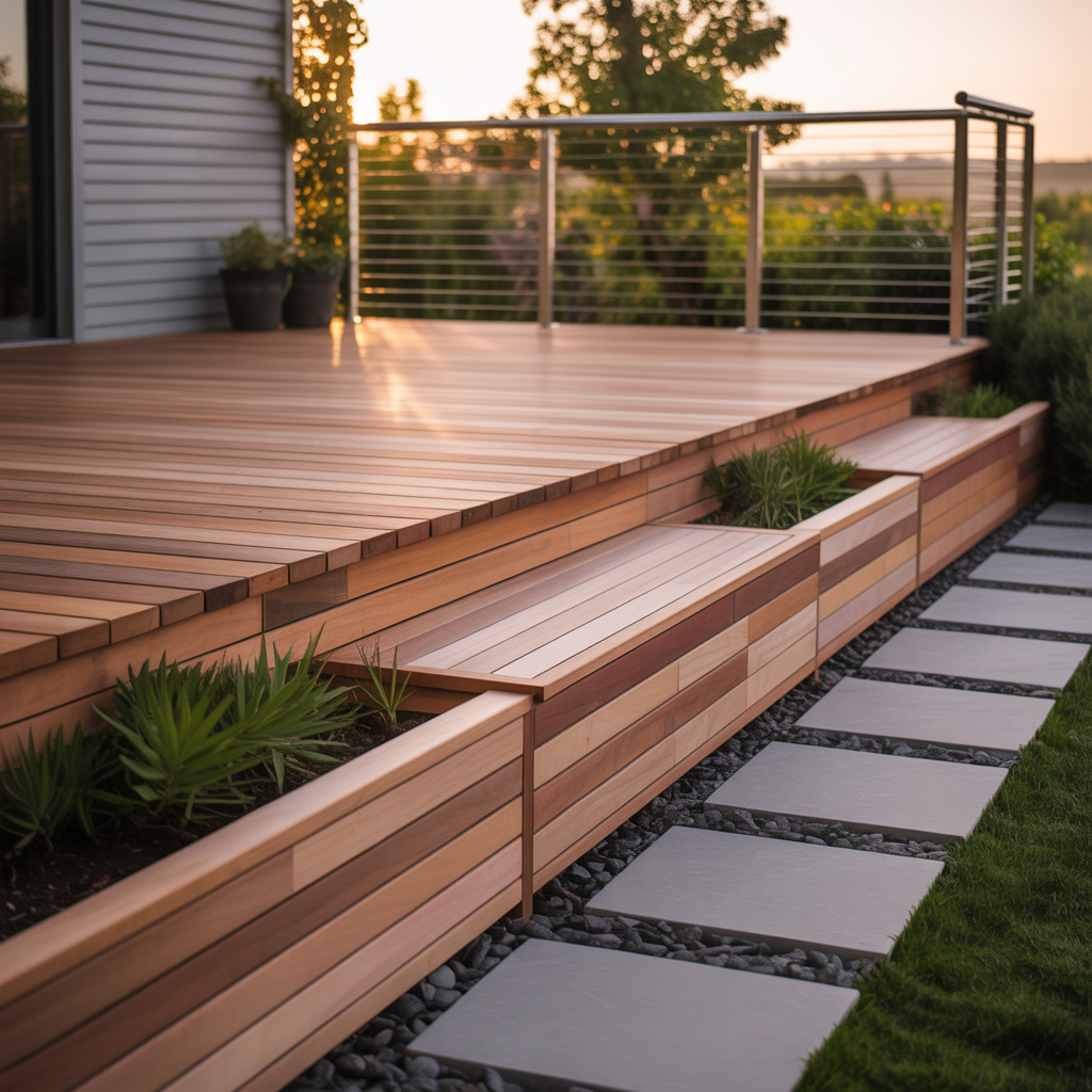 horizontal deck skirt ideas