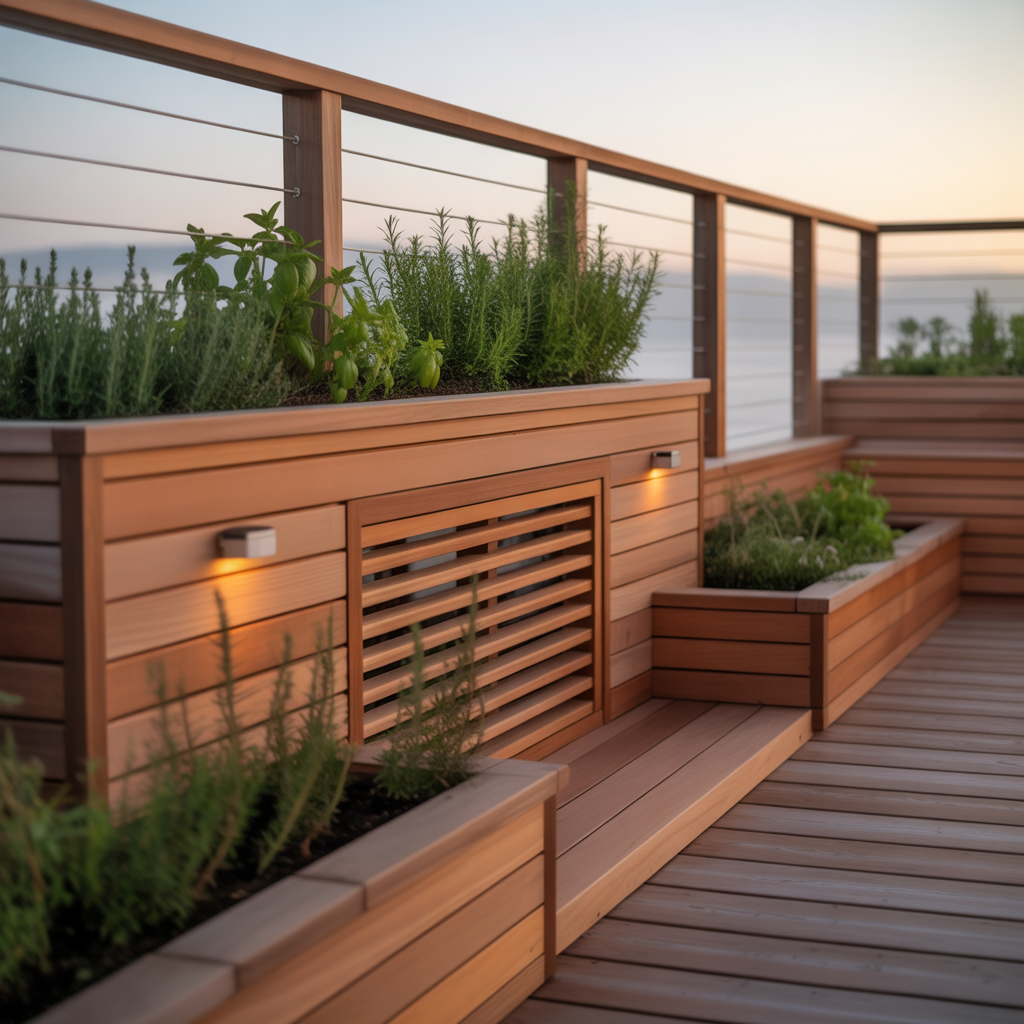 horizontal deck skirt ideas