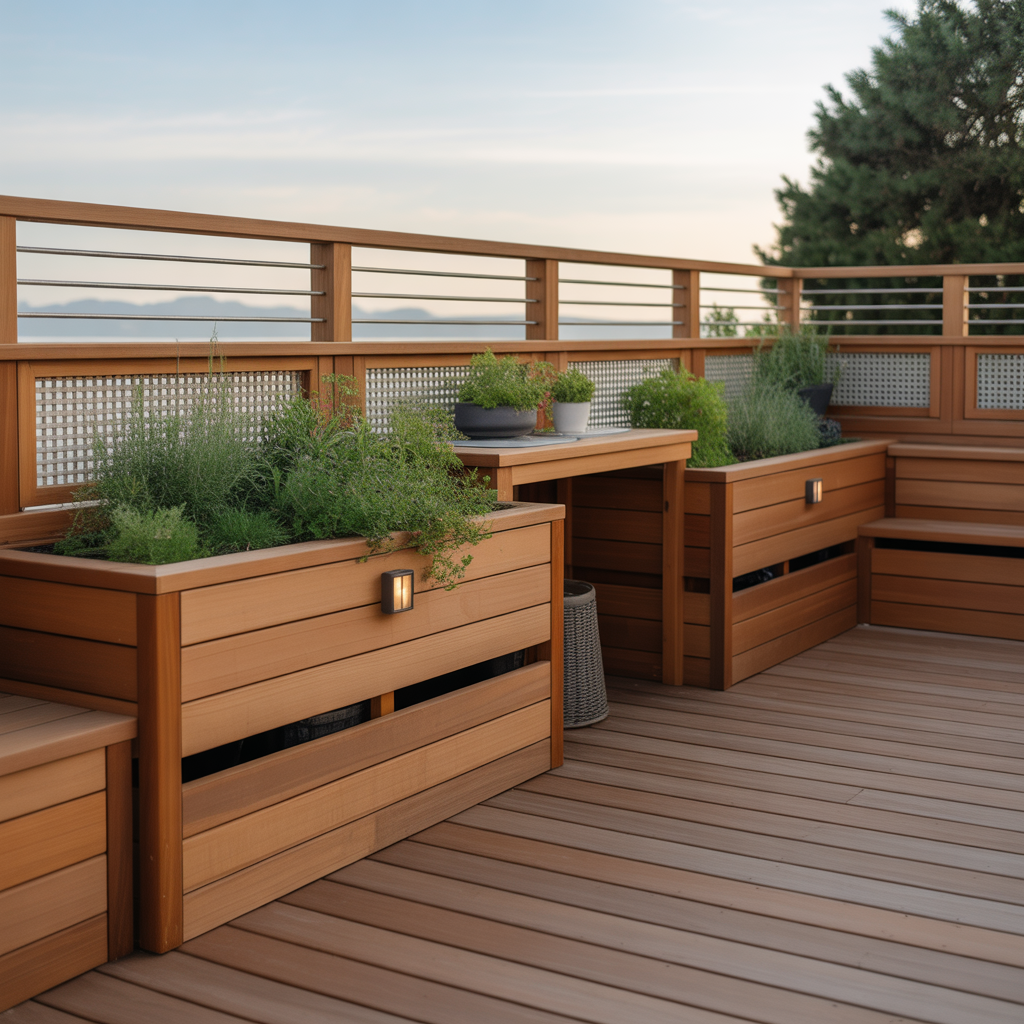 horizontal deck skirt ideas