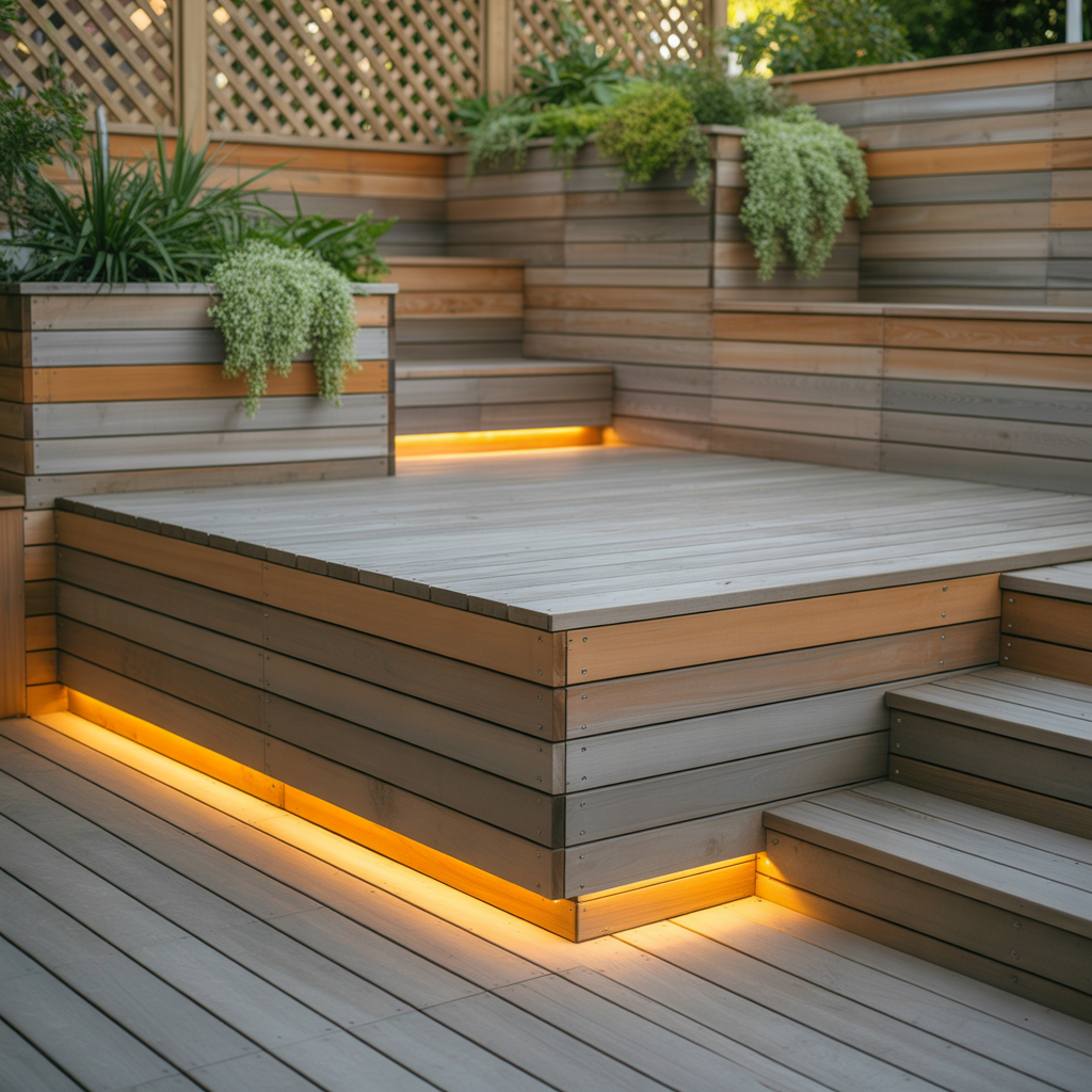 horizontal deck skirt ideas