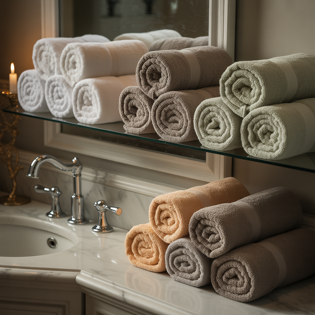 How To Fold Towels For Display Bathroom