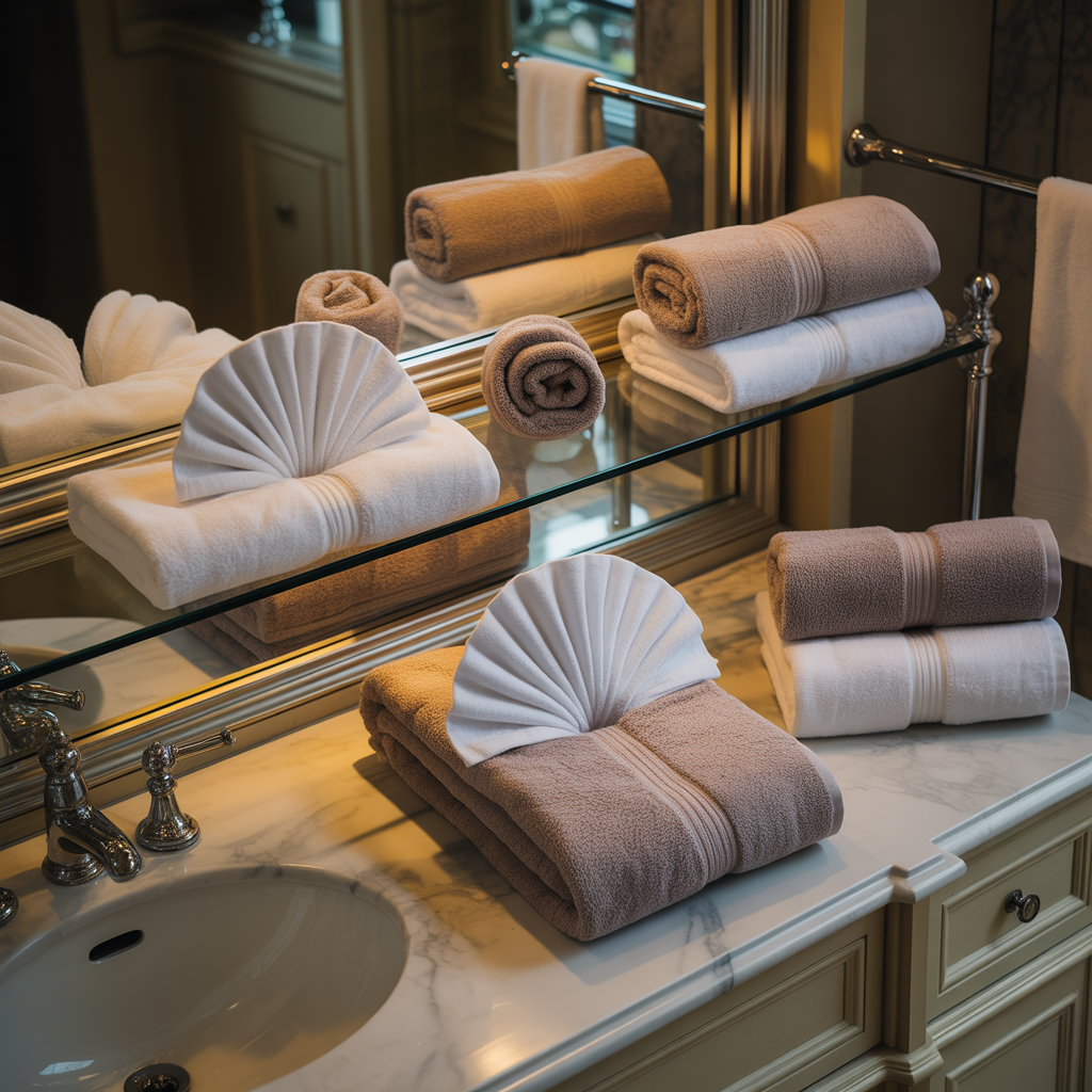 How To Fold Towels For Display Bathroom