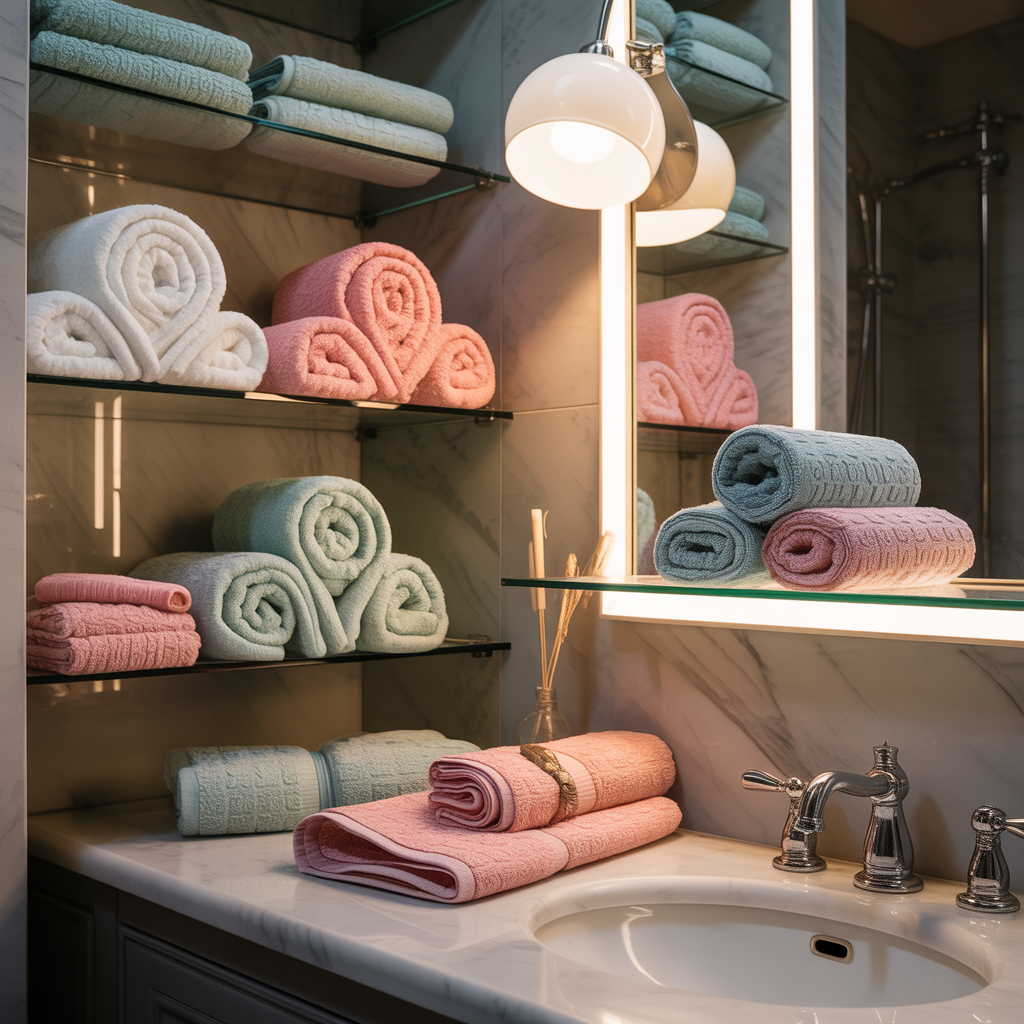 How To Fold Towels For Display Bathroom