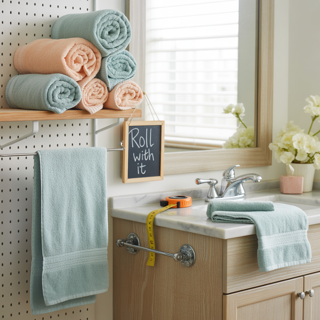 how to roll towels ideas