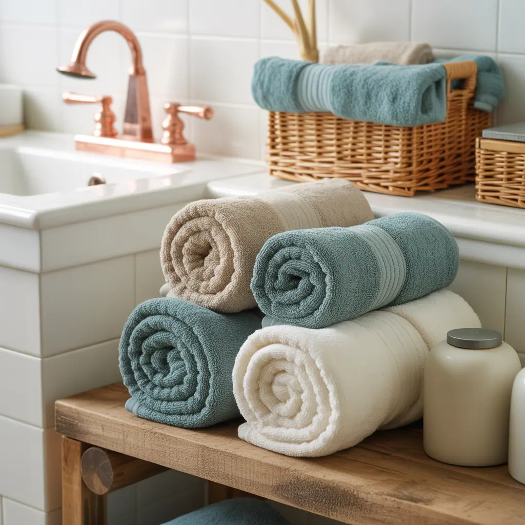 how to roll towels ideas