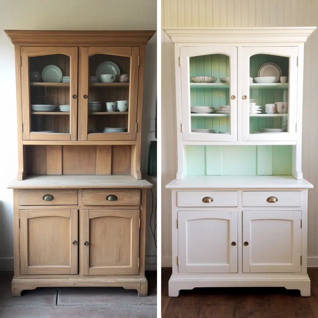 hutch makeover before and after
