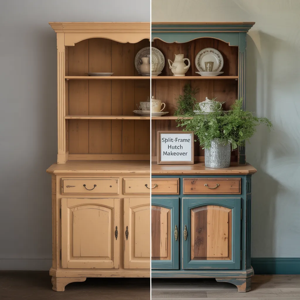 hutch makeover before and after