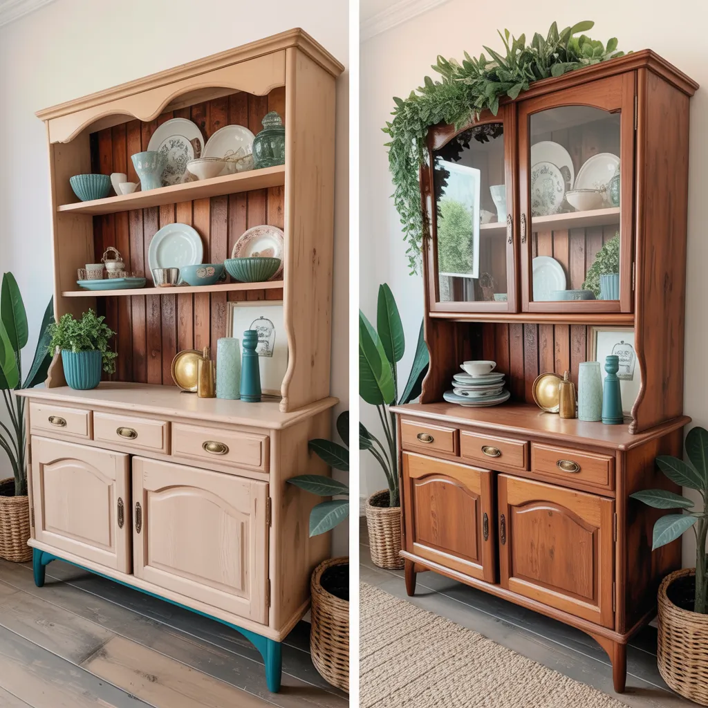 hutch makeover before and after