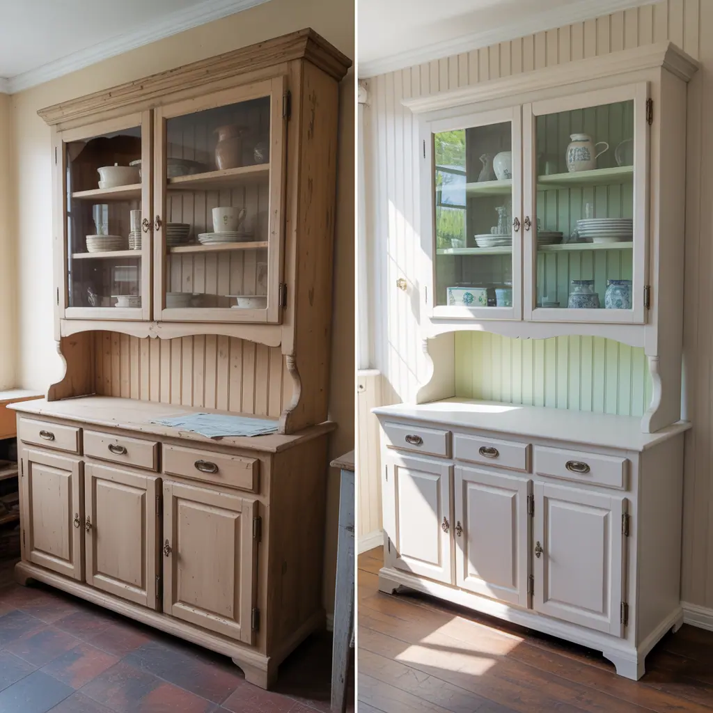 hutch makeover before and after