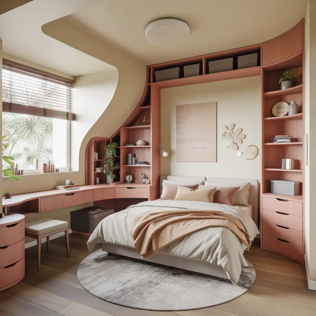 ideas bedroom knee wall storage