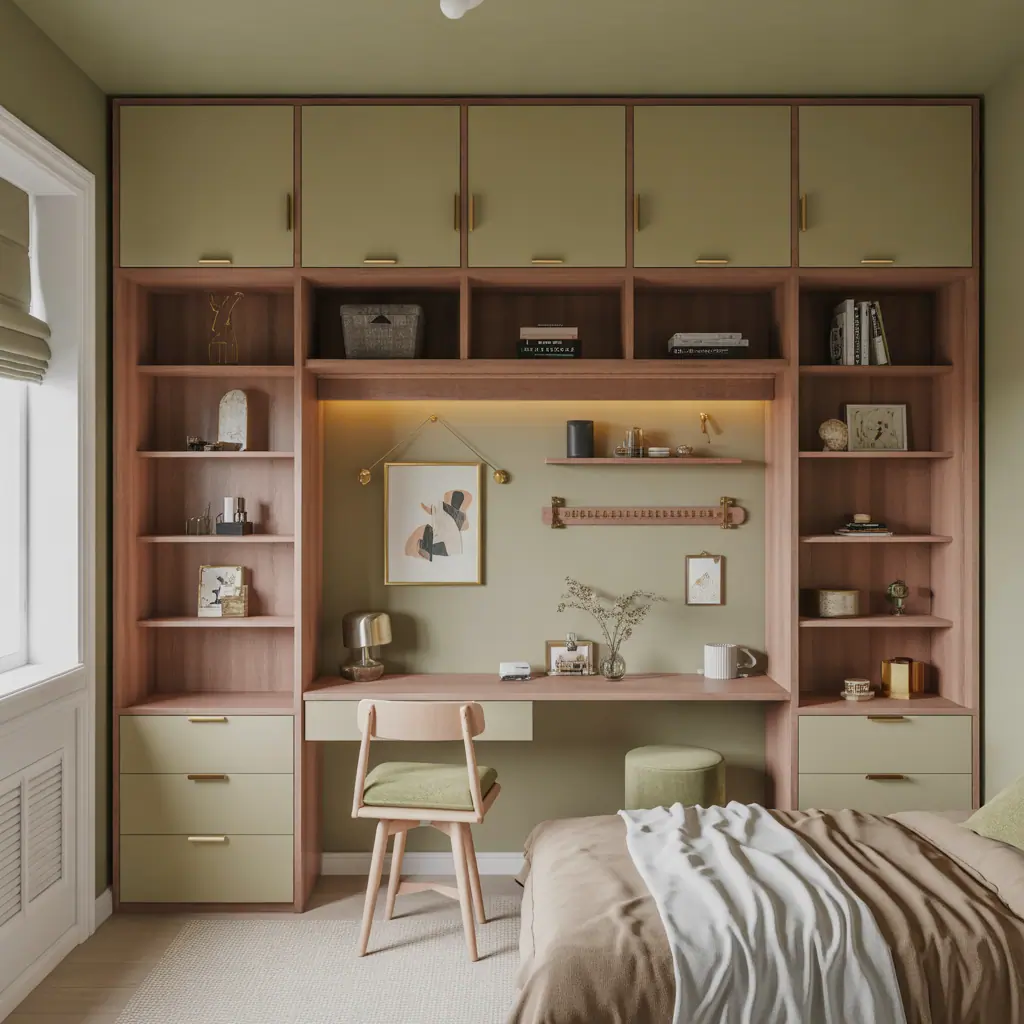 ideas bedroom knee wall storage