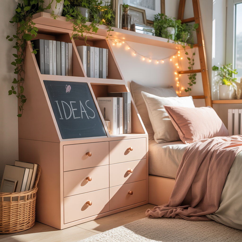 ideas bedroom knee wall storage