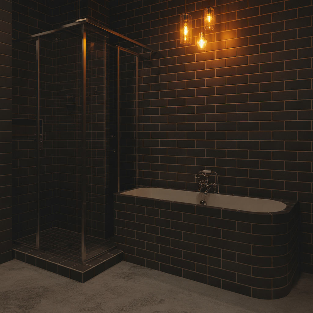 ideas black bathroom