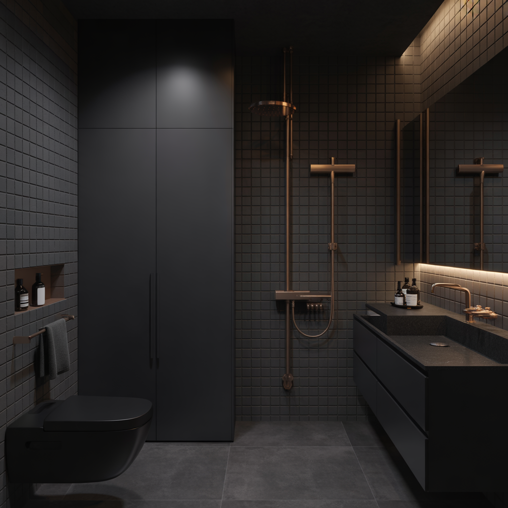 ideas black bathroom