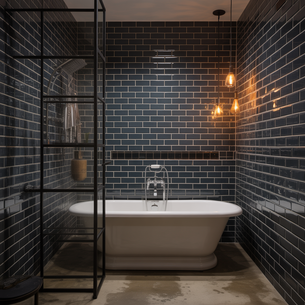 ideas black bathroom