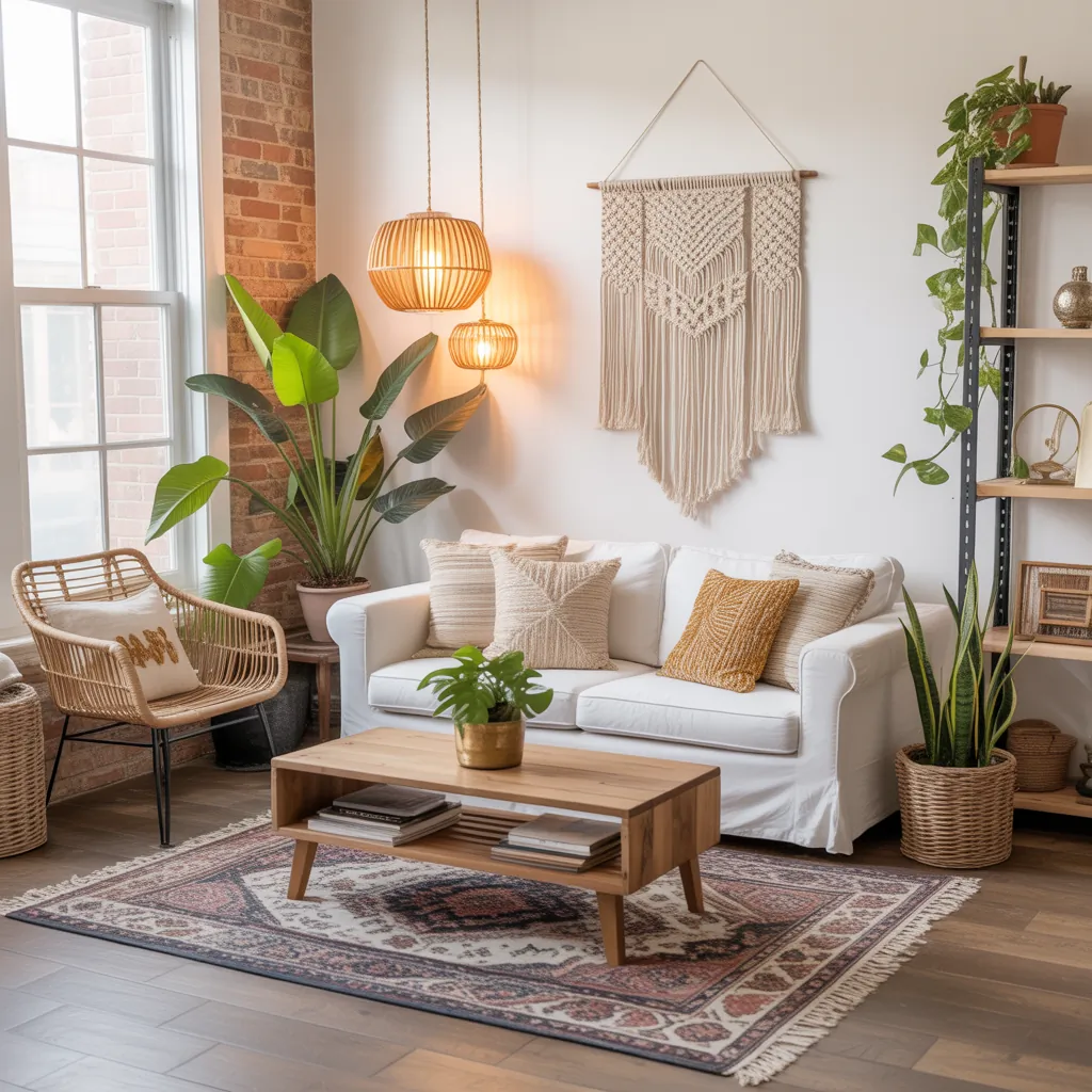 ideas boho living room