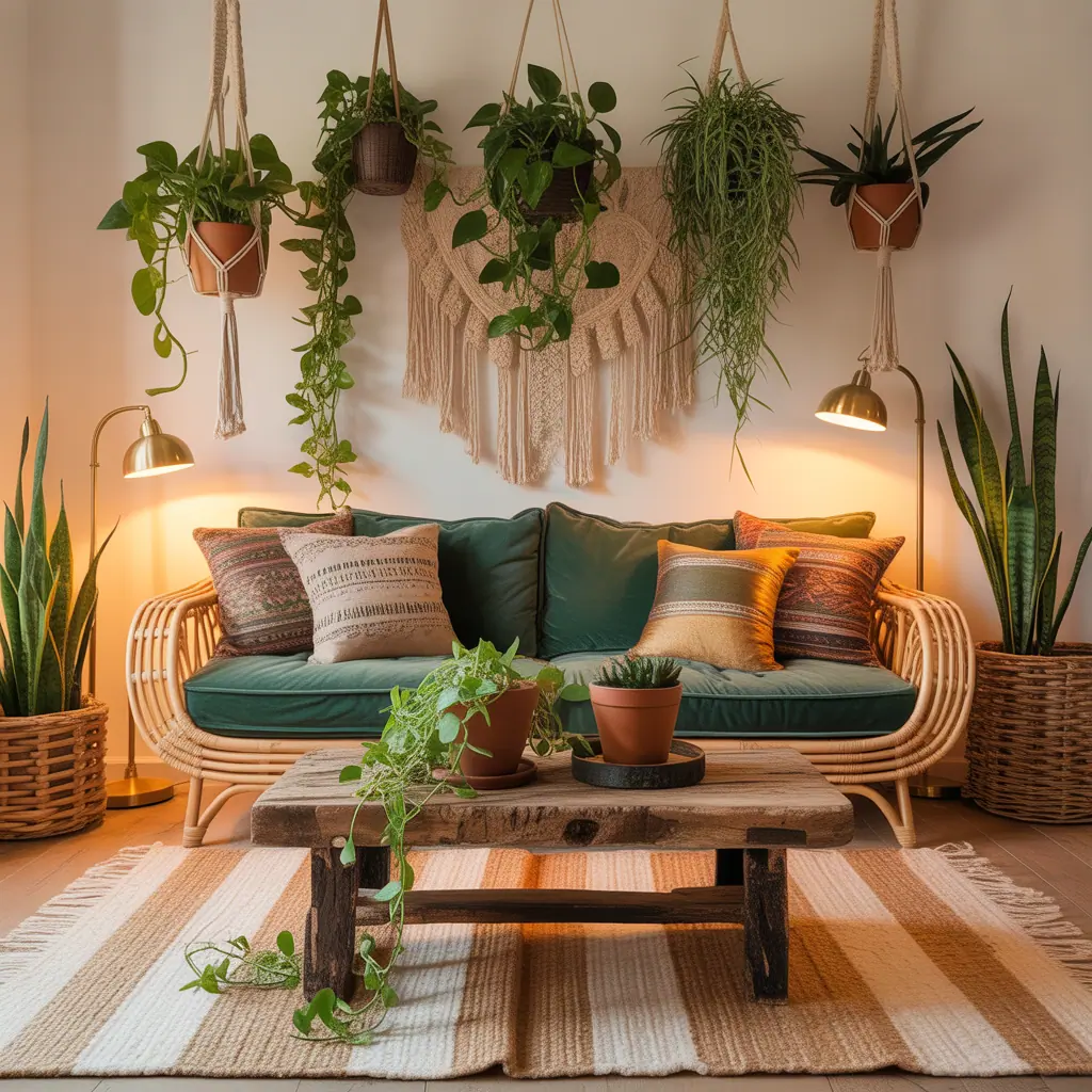 ideas boho living room