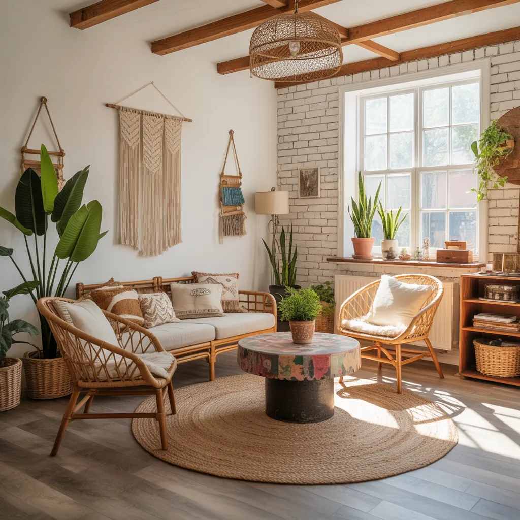 ideas boho living room