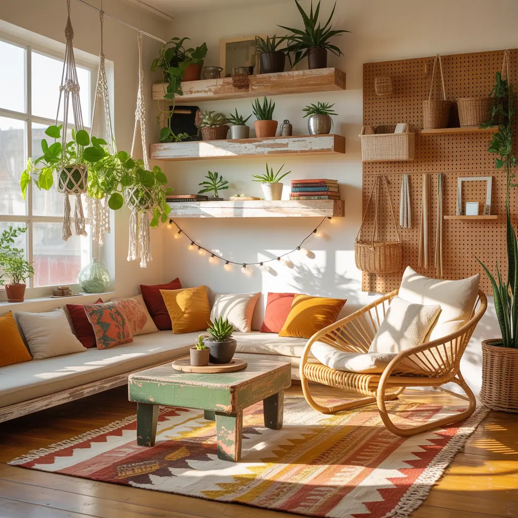 ideas boho living room
