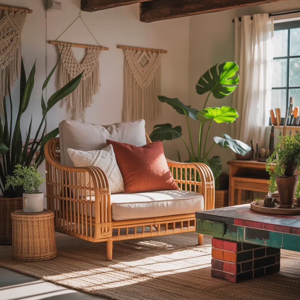 ideas boho living room
