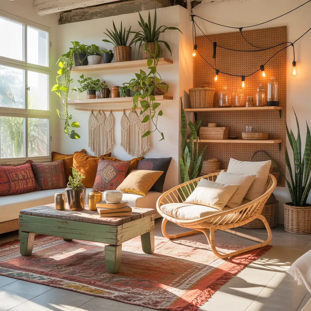 ideas boho living room