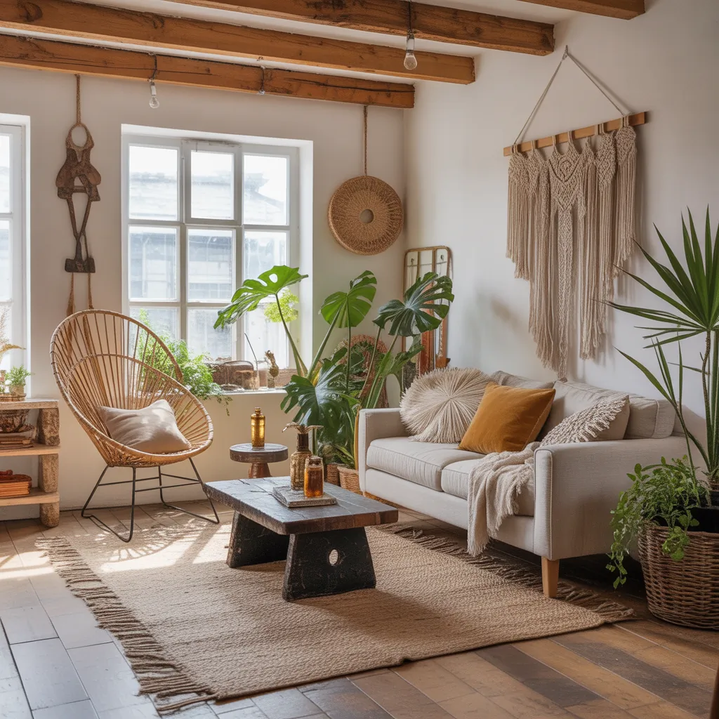 ideas boho living room