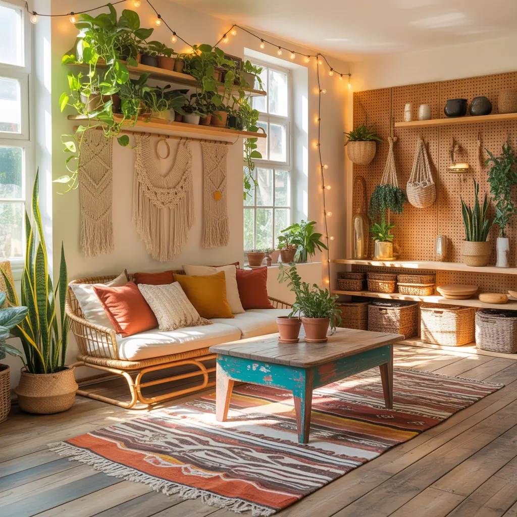 ideas boho living room