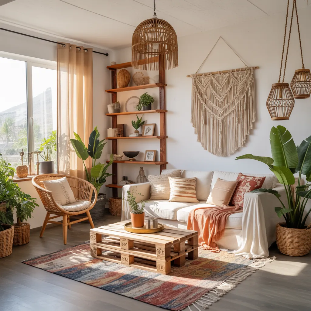 ideas boho living room