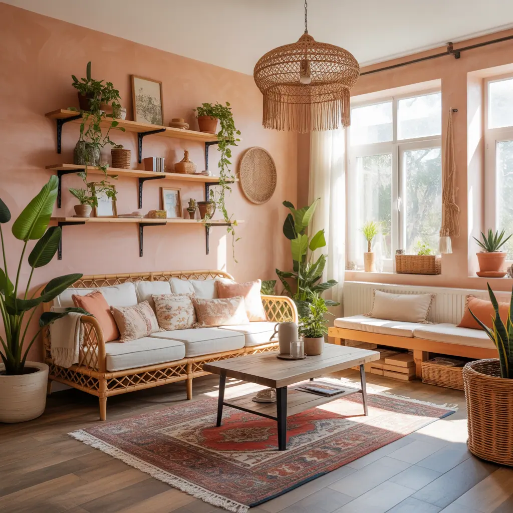 ideas boho living room