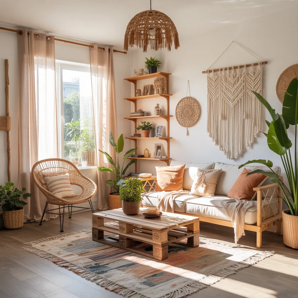 ideas boho living room