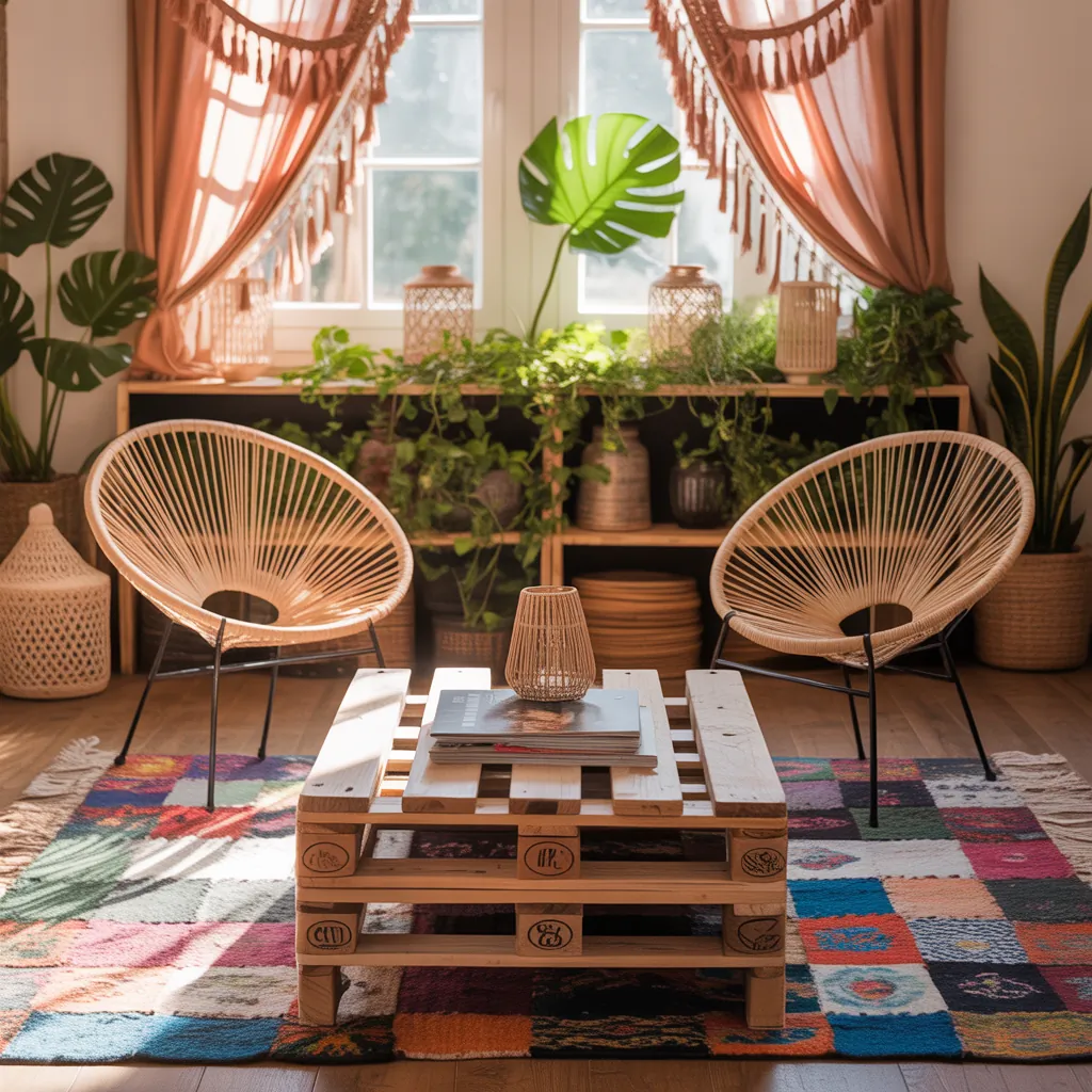 ideas boho living room