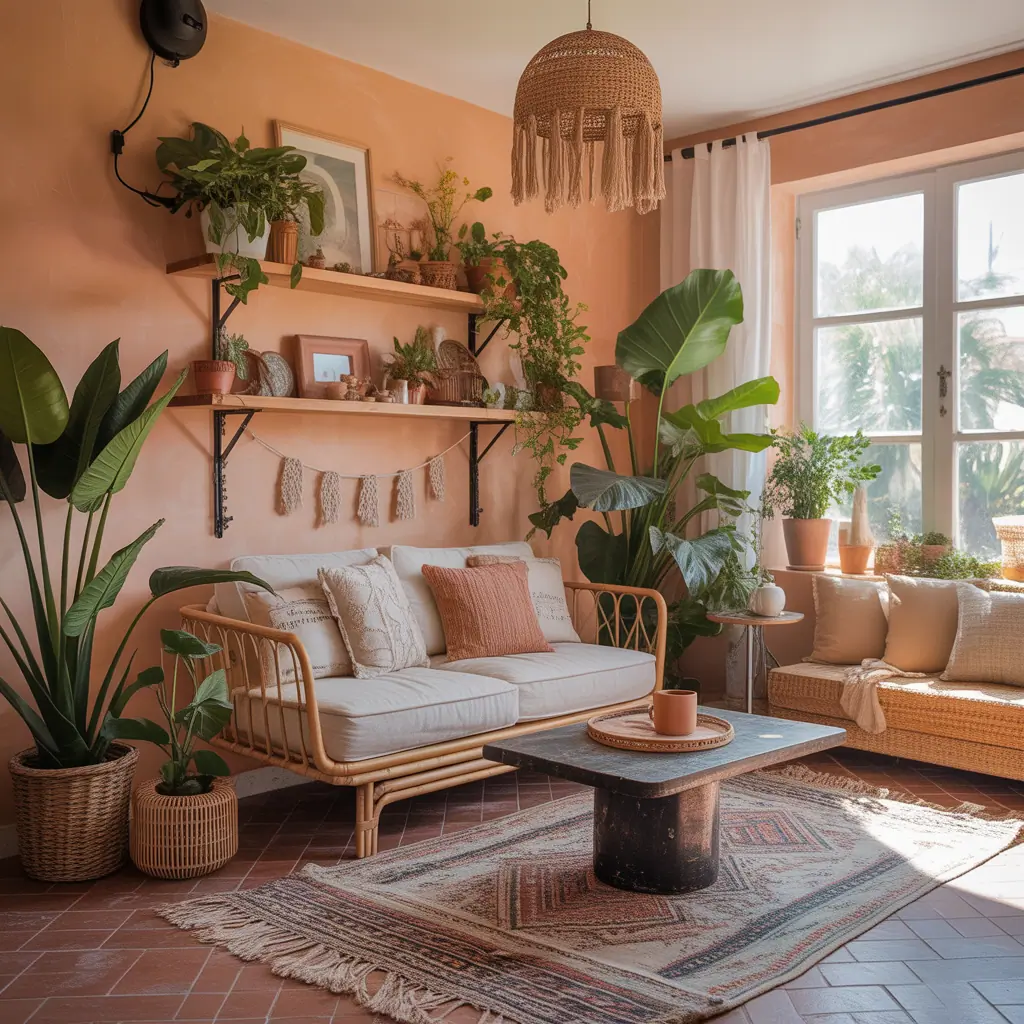 ideas boho living room