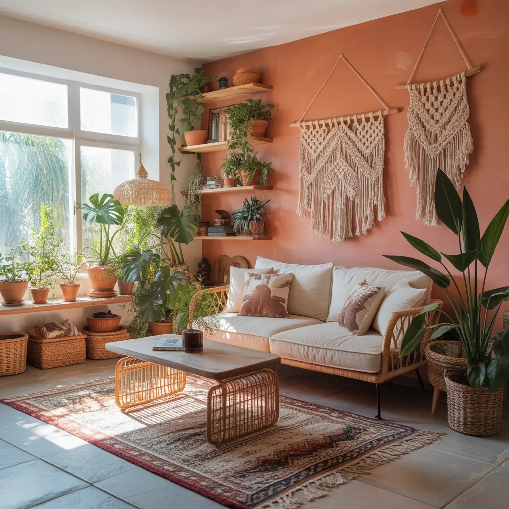 ideas boho living room